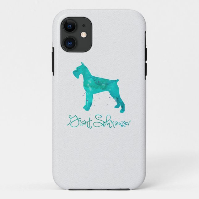 Giant Schnauzer Watercolor Design Case-Mate iPhone Case (Back)
