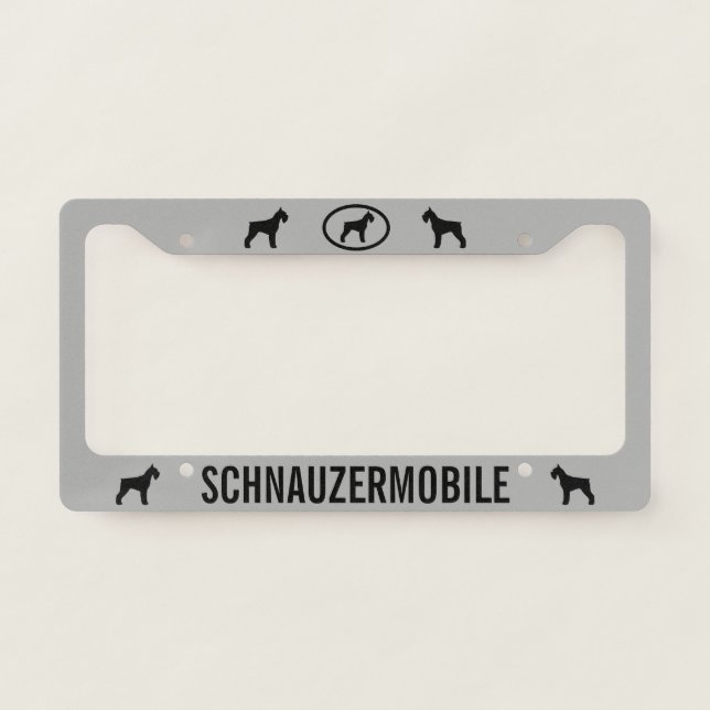 Giant Schnauzermobile | Giant Schnauzers Custom License Plate Frame (Front)