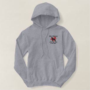 Giant Schnauzers Leave Paw Prints Embroidered Hoodie