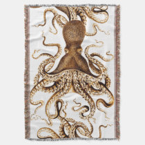 Giant Sea Squid Cozy Throw Blanket
