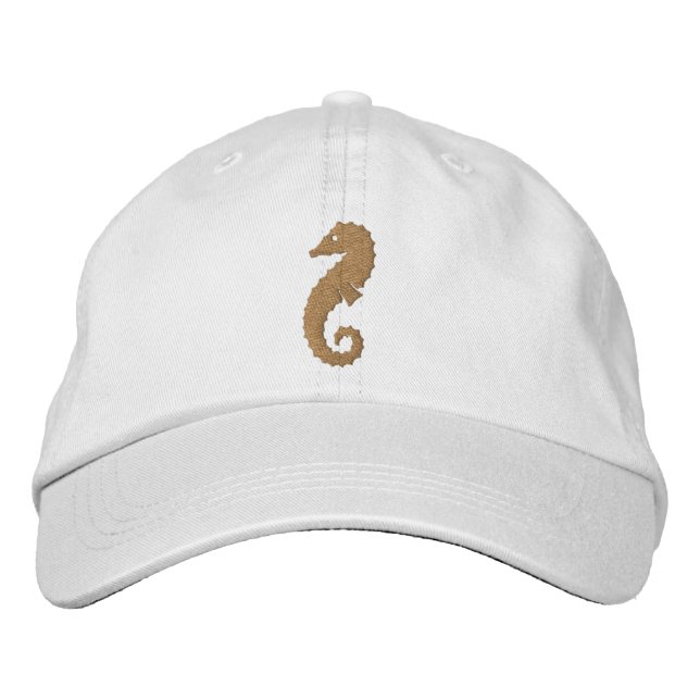 Giant Seahorse Embroidered Baseball Cap (Front)