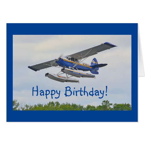 Giant Seaplane Birthday Card