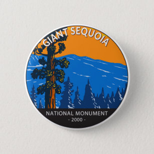 Giant Sequoia National Monument California Vintage Button