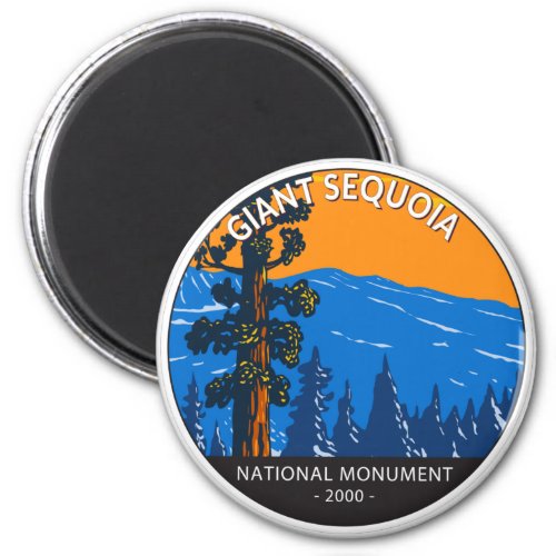 Giant Sequoia National Monument California Vintage Magnet