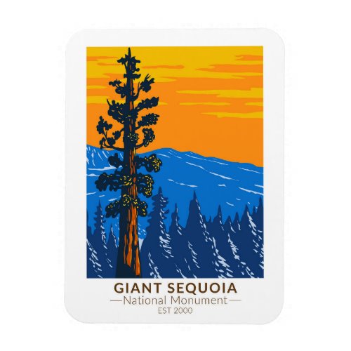 Giant Sequoia National Monument California Vintage Magnet