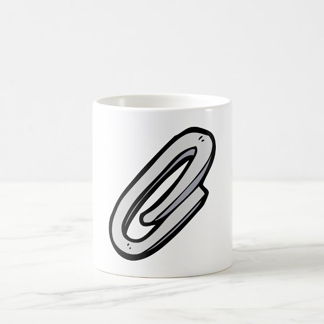 Giant Silver Paperclip Office and Stationery Coffee Mug (Creator Uploaded)
