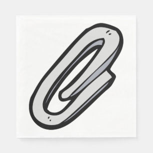 Giant Silver Paperclip Office and Stationery Napkins