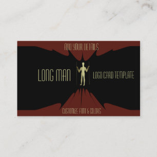 Giant Simple Gold Man Logo Business Card