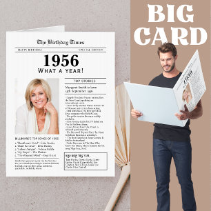 Giant size 1956 Newspaper Birthday card