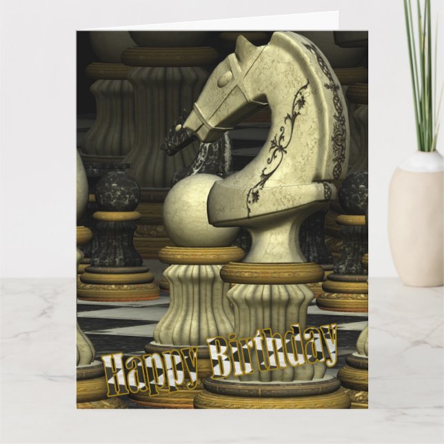 Giant Sized Chess Birthday Card (Front)