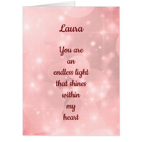 Giant sized luxury Valentines Day Greetings Card