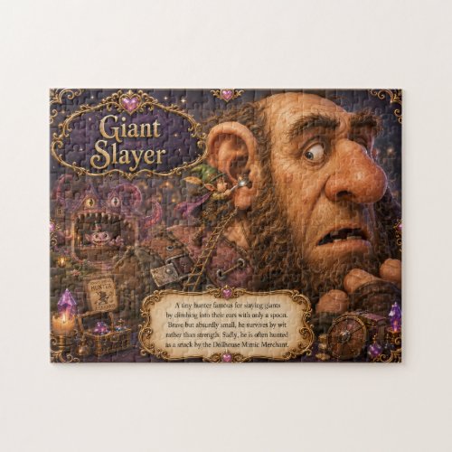 Giant Slayer Tiny Hunter Fantasy Adventure Jigsaw Puzzle