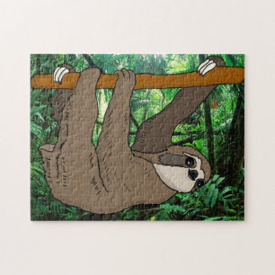 Giant Sloth Jungle Design Jigsaw Puzzle