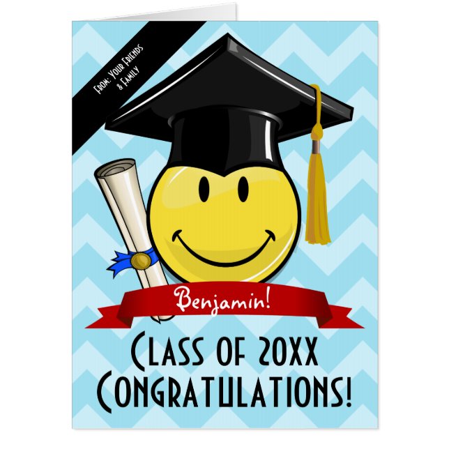Giant Smile Graduation Congratulations Card (Front)
