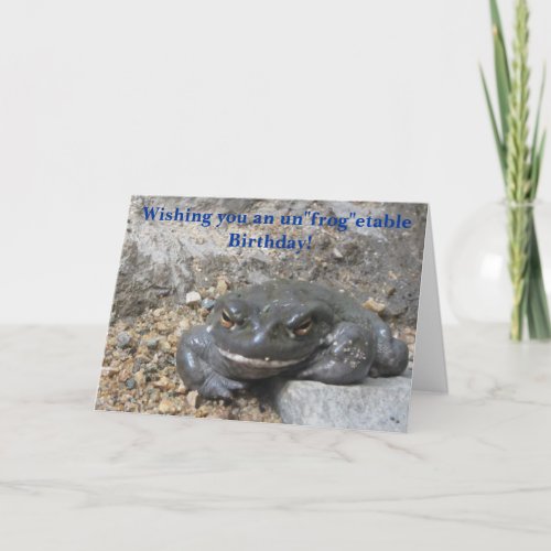 Giant Smiling Frog Birthday Greeting Card