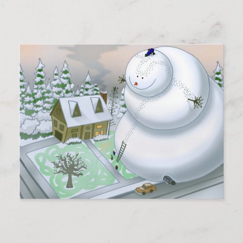 Giant Snowman Postcard