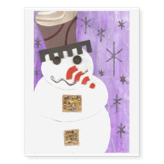 Giant Snowman Temporary Tattoo