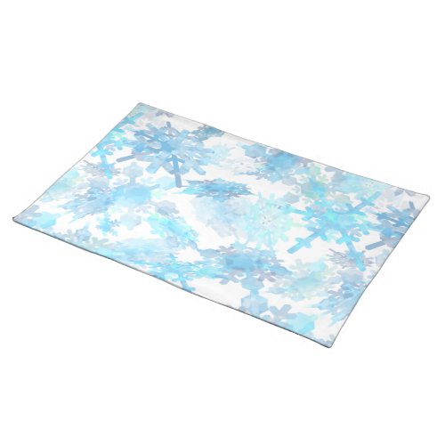 Giant Soft Snowflakes Cloth Placemat