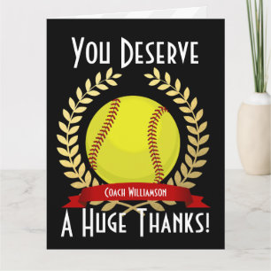 Giant Softball Coach Thank You Black