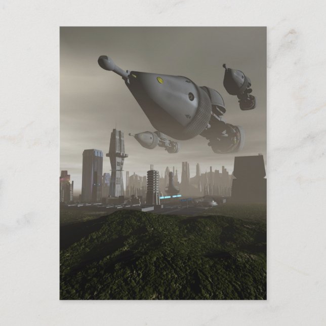 Giant Spacecraft Arrival 2 Postcard (Front)