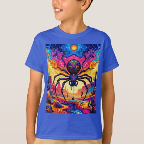 Giant Spider in a Surreal Desert T_Shirt