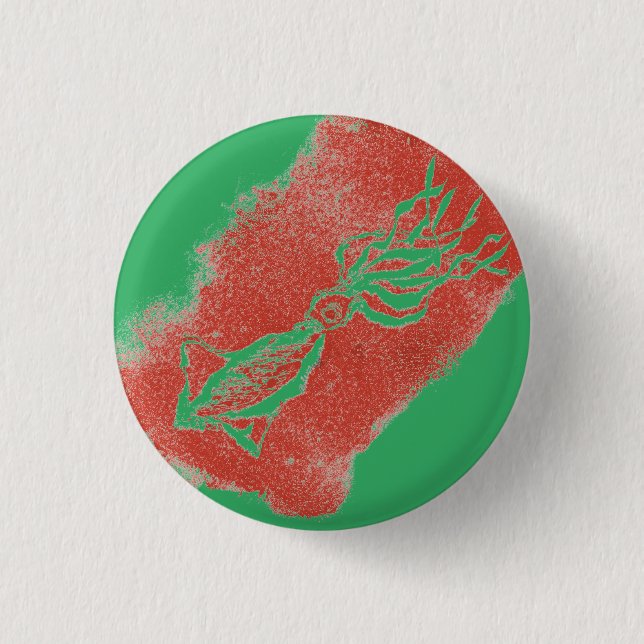 Giant Squid have an honored place in Sci-Fi world  Button (Front)