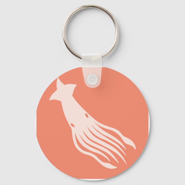 Giant Squid Icon Keychain (Front)