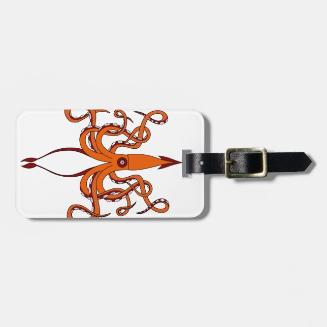 giant squid luggage tag (Front Horizontal)