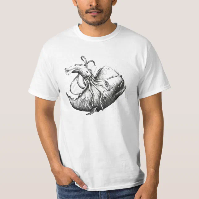 Giant Squid vs Sperm Whale T-Shirt Zazzle