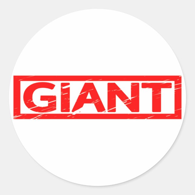 Giant Stamp Classic Round Sticker (Front)