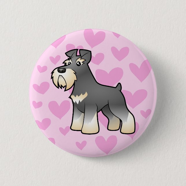 Giant/Standard/Miniature Schnauzer Love Button (Front)