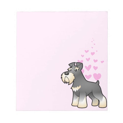 GiantStandardMiniature Schnauzer Love Notepad