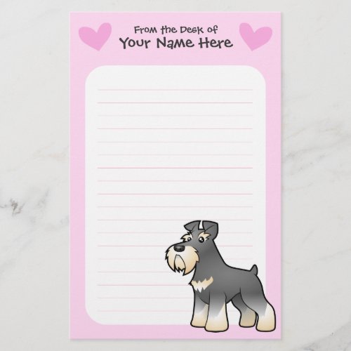 GiantStandardMiniature Schnauzer Love Stationery