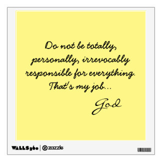 Giant Sticky Note from God Wall Decal