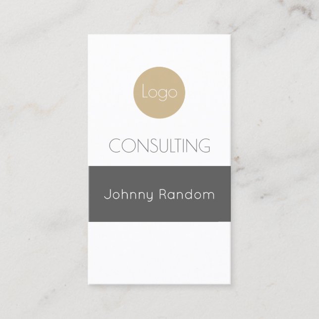 Giant stripe gray color cover business card (Front)