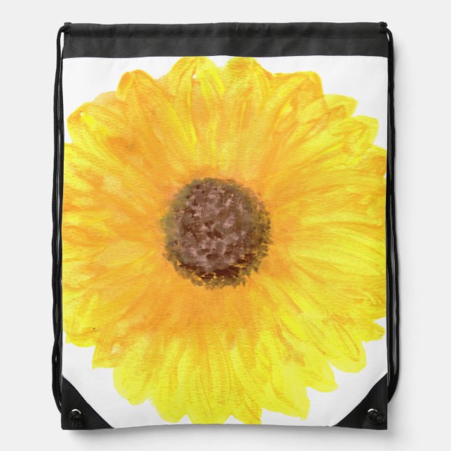 Giant Sunflower  Drawstring Backpack (Front)