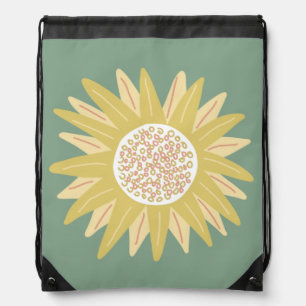 Giant Sunflower Drawstring Bag