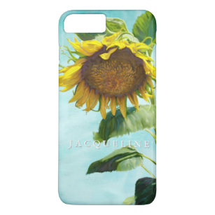 Giant Sunflower Flower Garden Rustic Blue Sky Name iPhone 8 Plus/7 Plus Case