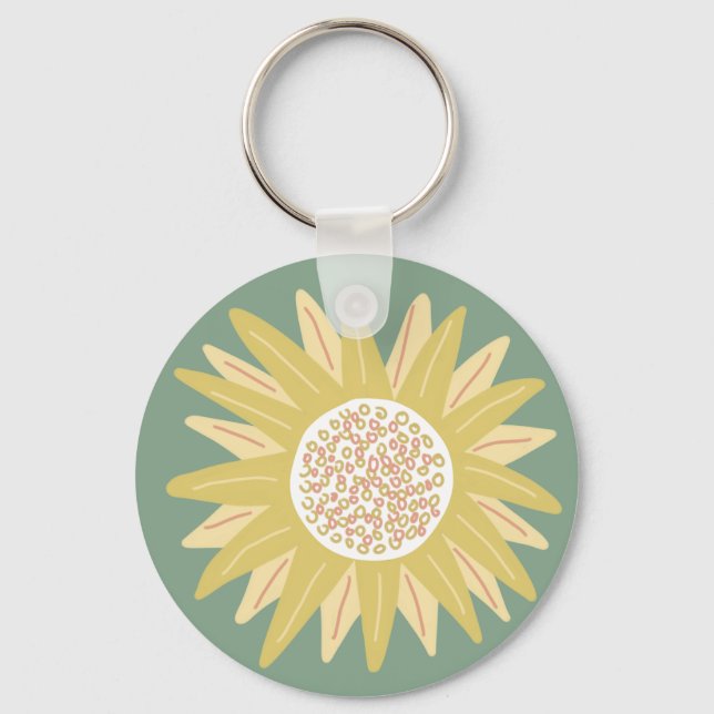 Giant Sunflower Keychain (Front)