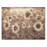 Giant Sunflowers Sepia Floral Texture Decoupage Tissue Paper