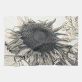 Half Sunflower Vintage Black And White Art Tank Top