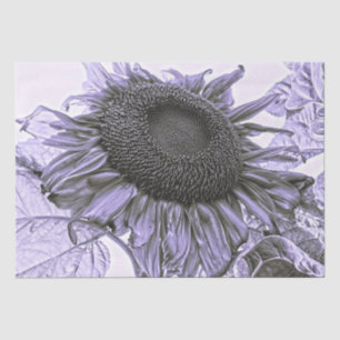 Giant Sunflowers Vintage Purple Decoupage Art Tissue Paper