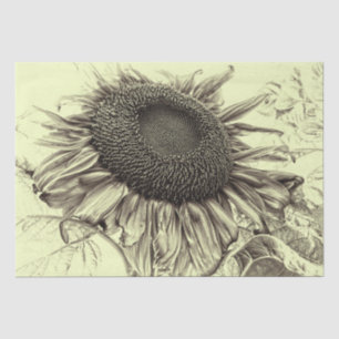 Giant Sunflowers Vintage Retro Yellow Decoupage Tissue Paper