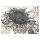 Giant Sunflowers Vintage Sepia Decoupage Art