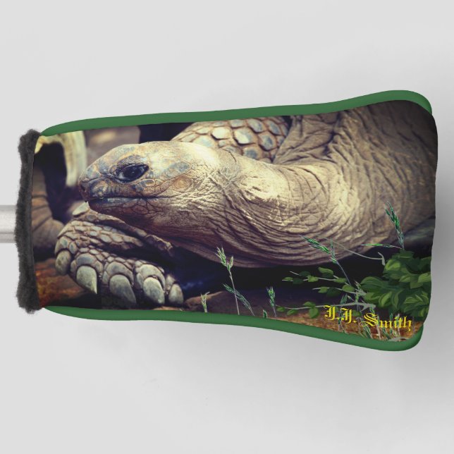Giant Tortoise Animal Turtle Putter Golf Head Cover (Front)