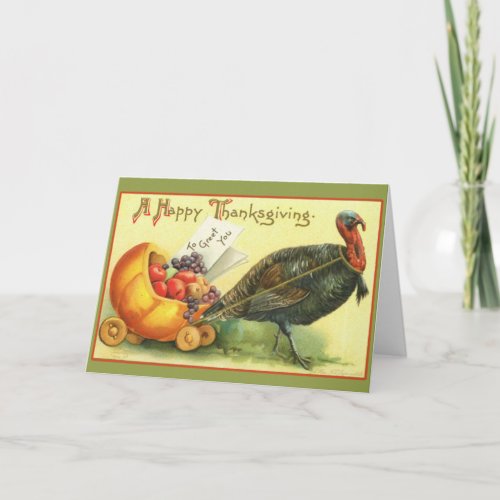 Giant Turkey Vintage Thanksgiving Art Cards