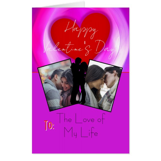 Giant Valentine Card with Photos and Heart HAMbyWG (Front)