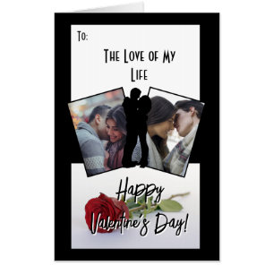 Giant Valentine Card with Photos and Rose HAMbyWG