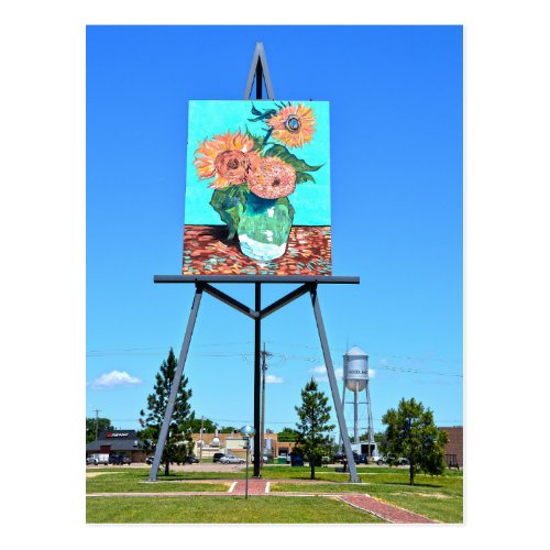 Giant Van Gogh Sunflowers Painting It's a Beautiful World!