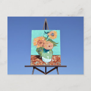 Giant Van Gogh's Sunflowers Artwork, Goodland, KS Postcard